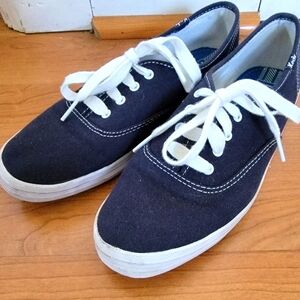 Keds Womens Champion Lace Up Size 8 Navy Blue Tennis Shoes Sneakers